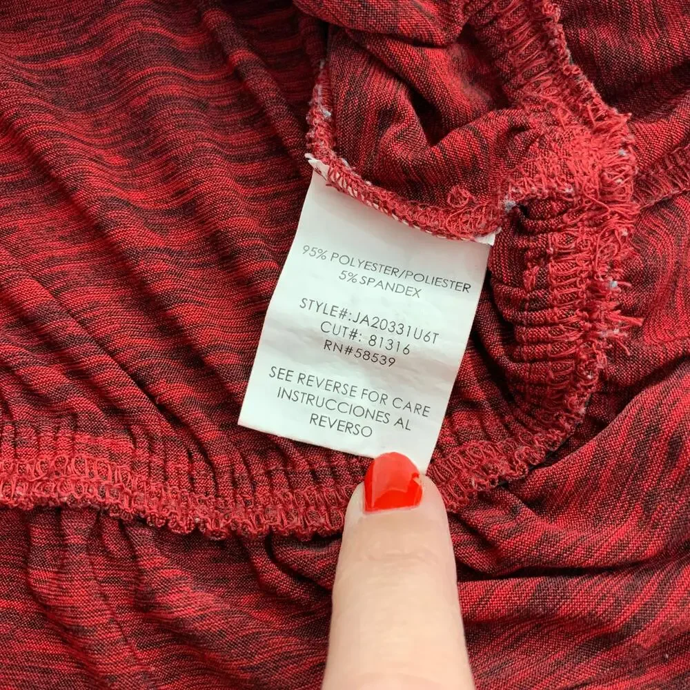 SPECKLESS Red Short Sleeve Ruffle Mini Dress Small - Picture 7 of 9